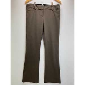 Express Columnist Womens Mid Rise Flare Leg Trouser Pants Brown Size 6S